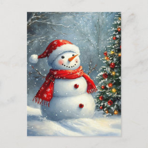 Postal Festiva Navidades Snowman