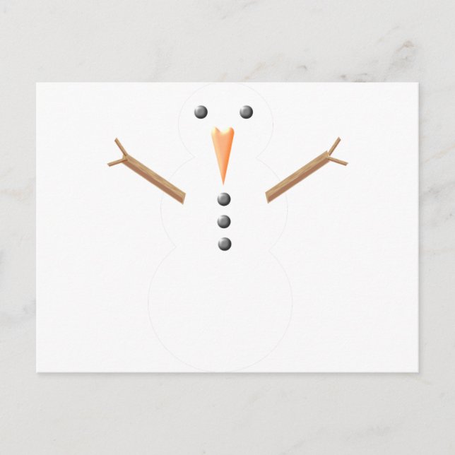 Postal Festiva navidades snowman (Anverso)