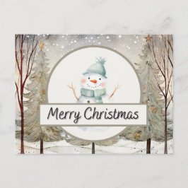 Postal Festiva Navidades Snowman