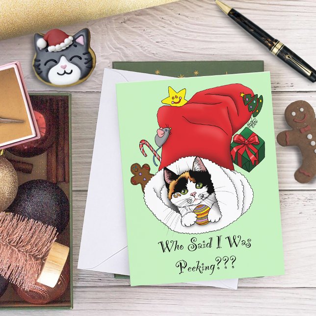 Postal Festiva Navidades Stocking Kitten (Subido por el creador)