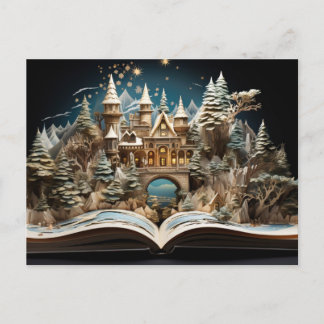 Postal Festiva Navidades Storybook Castle Pop-Up Wonderland