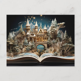 Postal Festiva Navidades Storybook Castle Pop-Up Wonderland