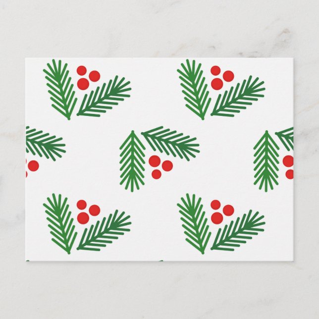 Postal Festiva Navidades sucursal de bayas (Anverso)