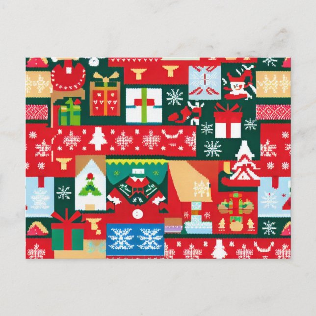 Postal Festiva Navidades Suéter Feo 1 (Anverso)