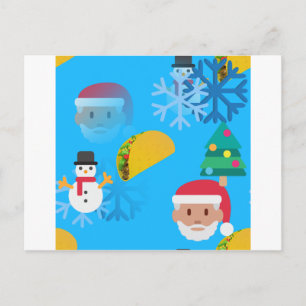 Postal Festiva navidades taco emoji