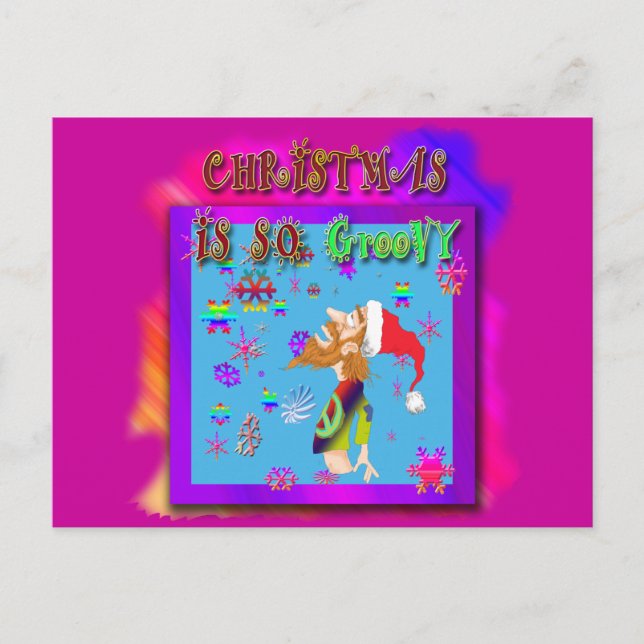 Postal Festiva Navidades Tan Groovy (Anverso)