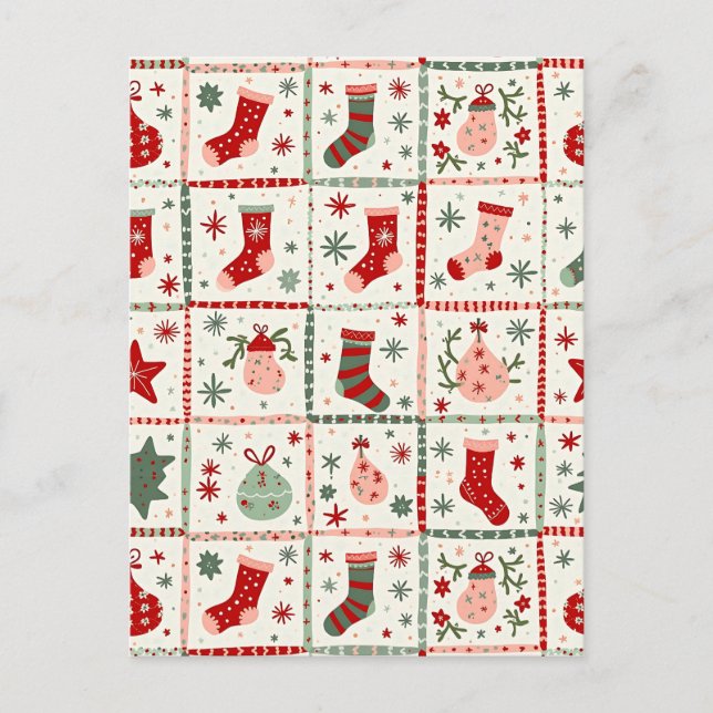 Postal Festiva Navidades Tartán (Anverso)