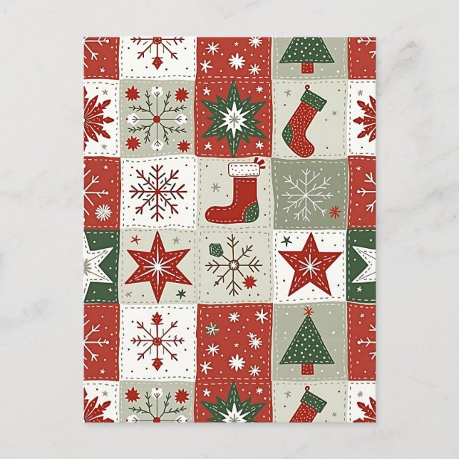 Postal Festiva Navidades Tartán (Anverso)