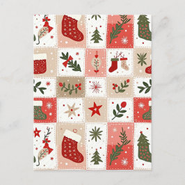 Postal Festiva Navidades Tartán