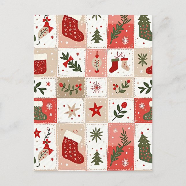 Postal Festiva Navidades Tartán (Anverso)