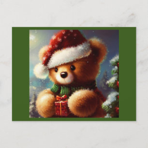 Postal Festiva Navidades Teddy Bear 2