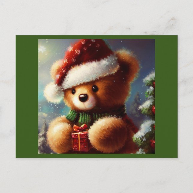 Postal Festiva Navidades Teddy Bear 2 (Anverso)
