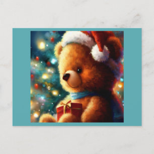 Postal Festiva Navidades Teddy Bear 3