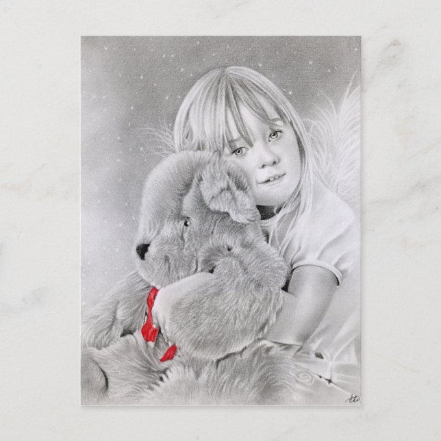 Postal Festiva Navidades Teddy Bear Gift Postcard (Anverso)