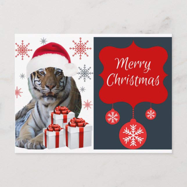 Postal Festiva Navidades Tiger (Anverso)