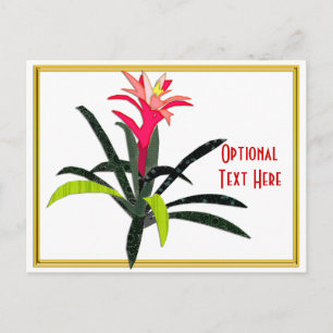 Postal Festiva Navidades tropicales Bromeliad