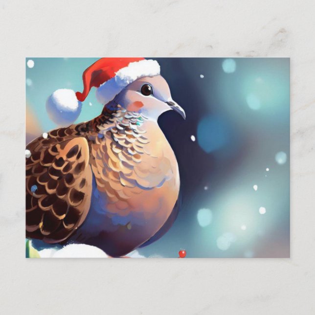 Postal Festiva Navidades Turtle Dove 2 (Anverso)
