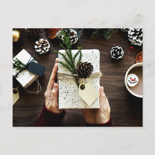 Postal Festiva Navidades - Un momento de dar (Anverso)