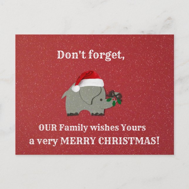 Postal Festiva Navidades únicos saludando a sus amigos. (Anverso)