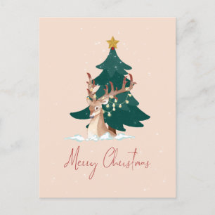 Postal Festiva Navidades venados