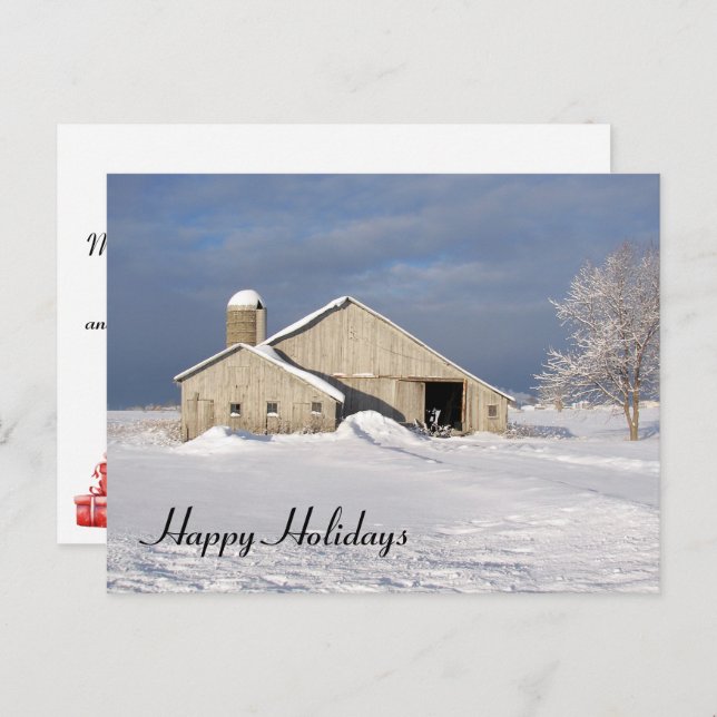 Postal Festiva Navidades Winter Barn (Anverso / Reverso)