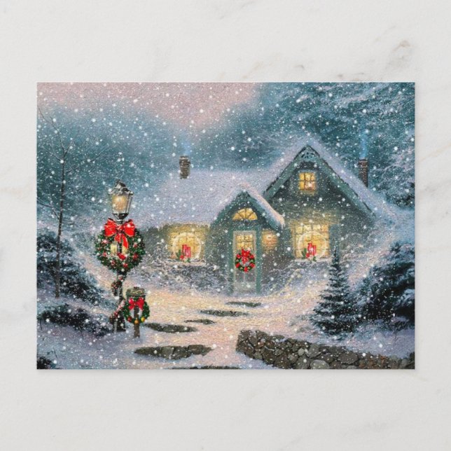 Postal Festiva Navidades Winter Cottage (Anverso)
