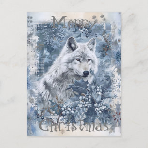 Postal Festiva Navidades Wolf Winter