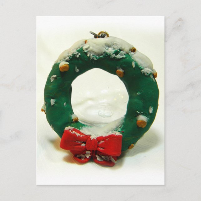 Postal Festiva Navidades Wreath Ornament (Anverso)