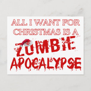 Postal Festiva Navidades Zombie Apocalypse