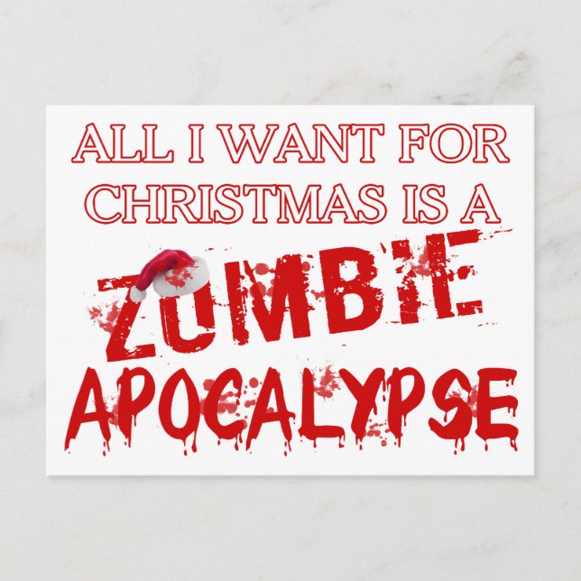 Postal Festiva Navidades Zombie Apocalypse (Anverso)