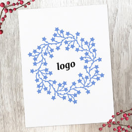 Postal Festiva Negocio con el logotipo de Star Wreath