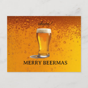 Postal Festiva Negocio de bar de cerveza tienda de logotipos vint
