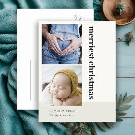 Postal Festiva Negrita Mínima 2 Navidades de foto negra más valie