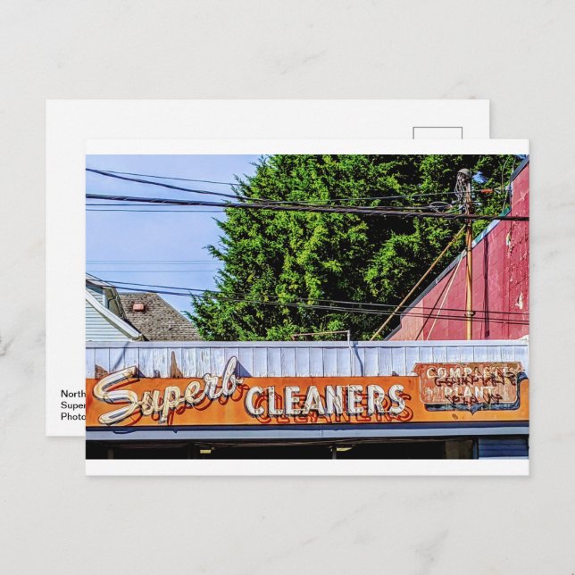 Postal Festiva Neón del Noroeste: Limpieza superficial (Anverso / Reverso)