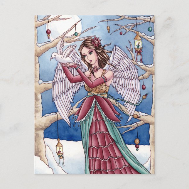 Postal Festiva Neva - Navidades Angel Postcard (Anverso)