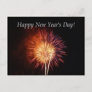 Postal Festiva New Year's Day Fireworks Postcard