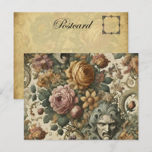 Postal Festiva Niebla del cerebro - Floral gótica