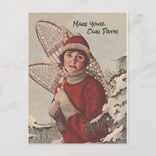 Postal Festiva Nieves raqueta de nieve ¡Haz tu propio camino! PCs