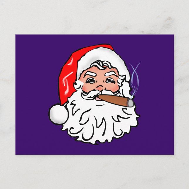 Postal Festiva Nikolaus papá noel cigarro Papá Noel cigar (Anverso)