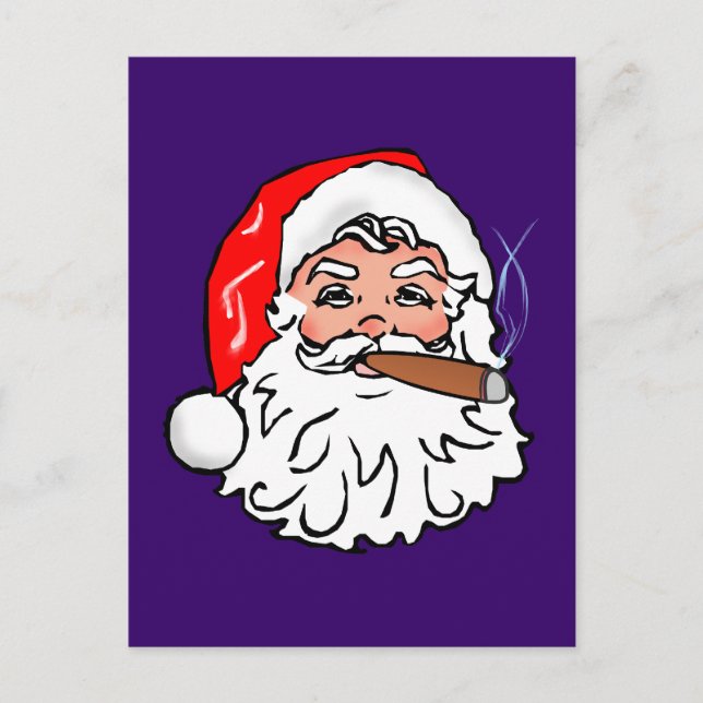 Postal Festiva Nikolaus papá noel cigarro Papá Noel cigar (Anverso)