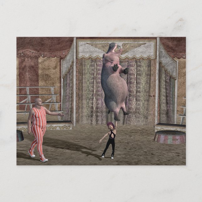 Postal Festiva Niña fuerte (Anverso)