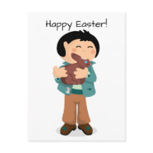 Niño feliz de Pascua