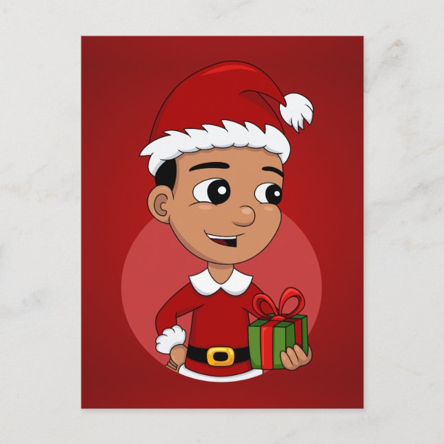 Postal Festiva Niño personalizado de Navidades hispanos (Anverso)