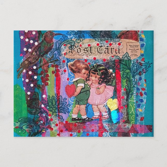 Postal Festiva Niños antiguos del el día de San Valentín del (Anverso)