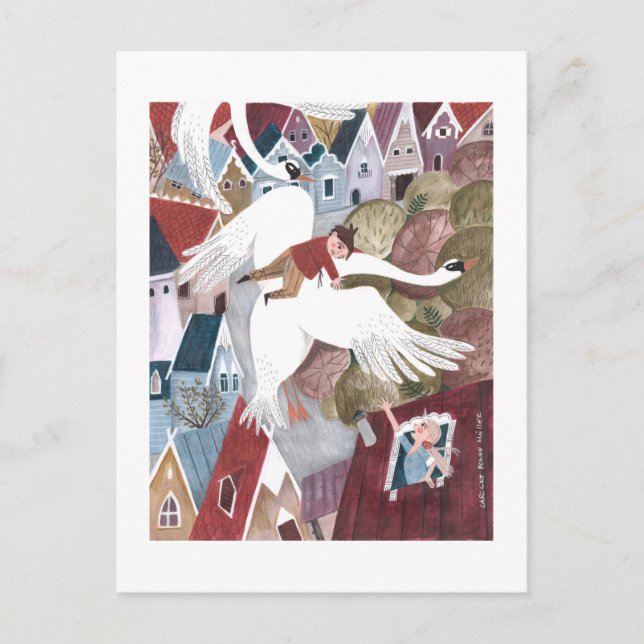 Postal Festiva Niños de cuento de hadas (Anverso)