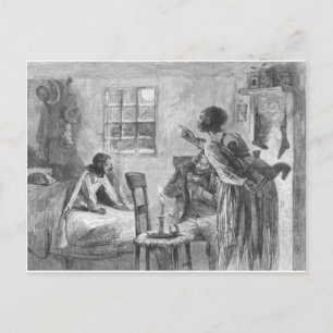 Postal Festiva Niños muy despiertos en la víspera de los Navidade