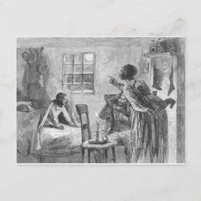 Postal Festiva Niños muy despiertos en la víspera de los Navidade (Anverso)