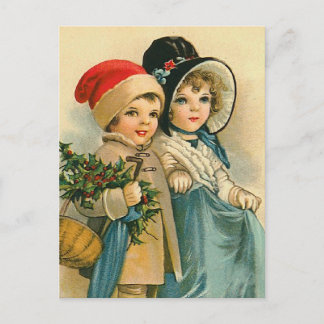 Postal Festiva "Niños Navidades educados"