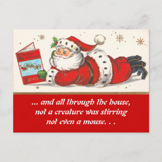 Postal Festiva Niños Navidades Santa Postcard