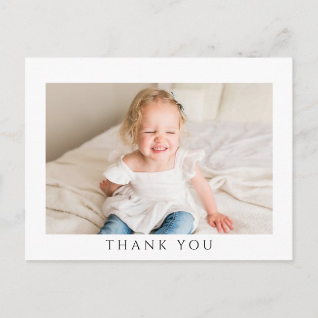Postal Festiva Niños simples Cumpleaños Gracias Cartas (Anverso)
